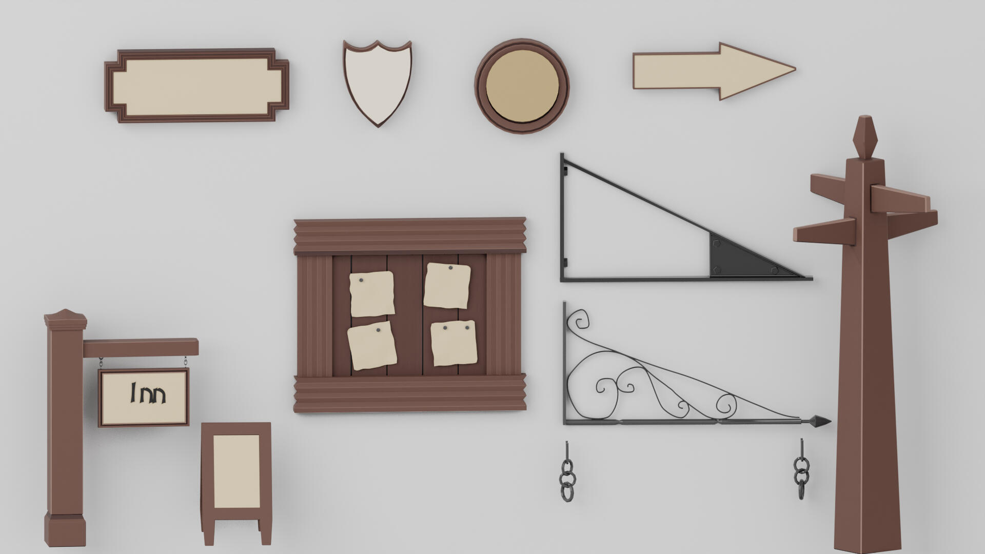 Stylized Medieval Signage Kit