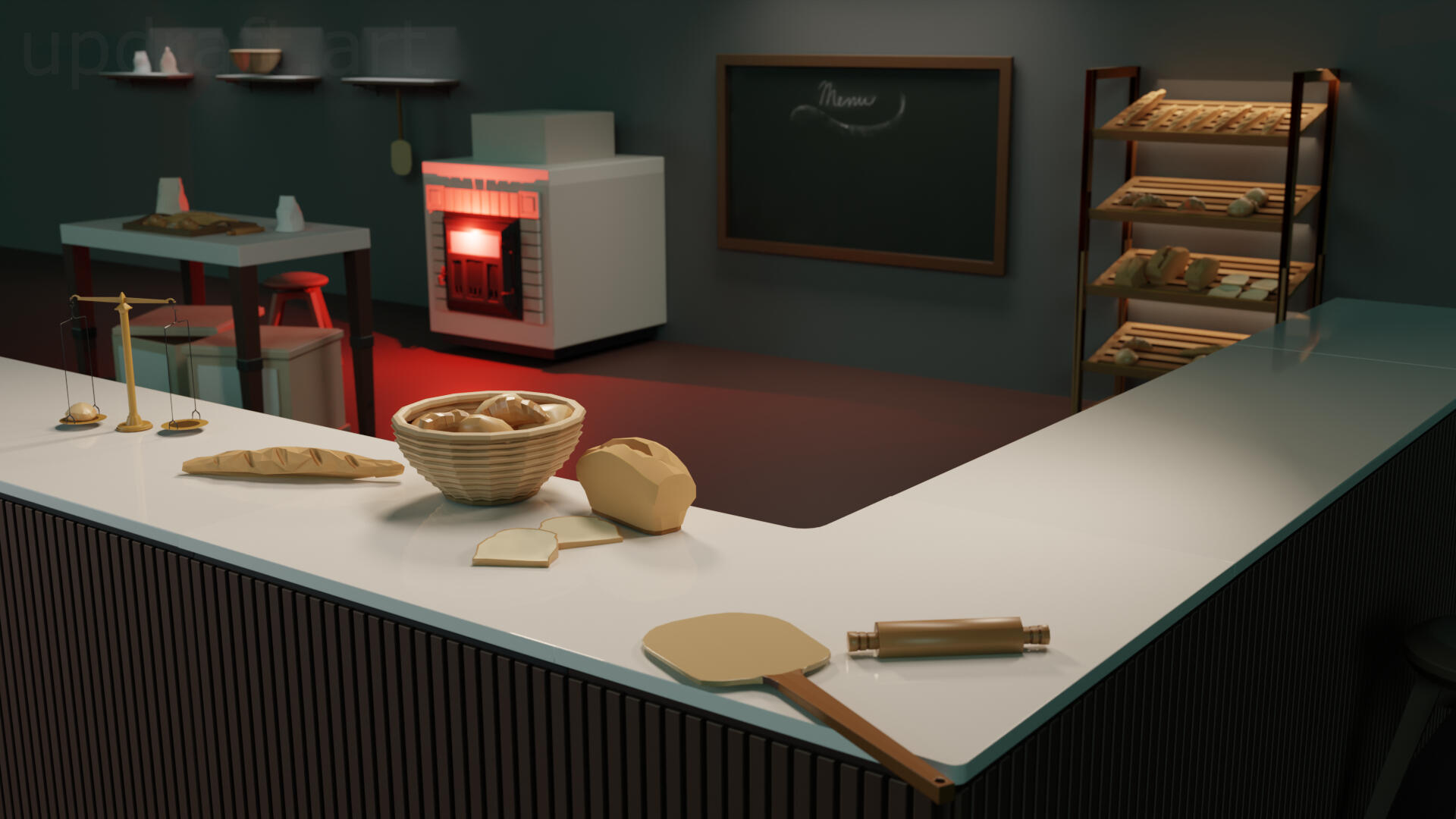 Stylized Bakery Interior Kit