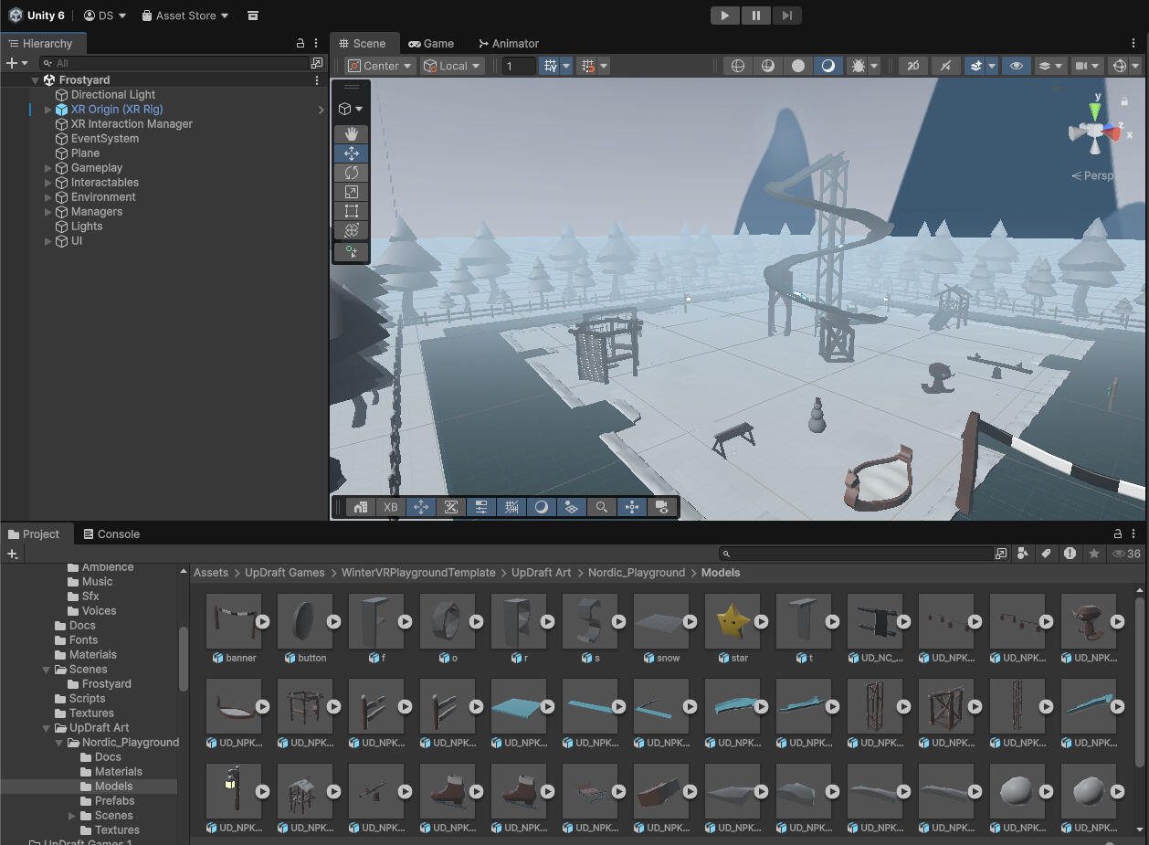 Winter VR Playground Template: XR Interaction Toolkit