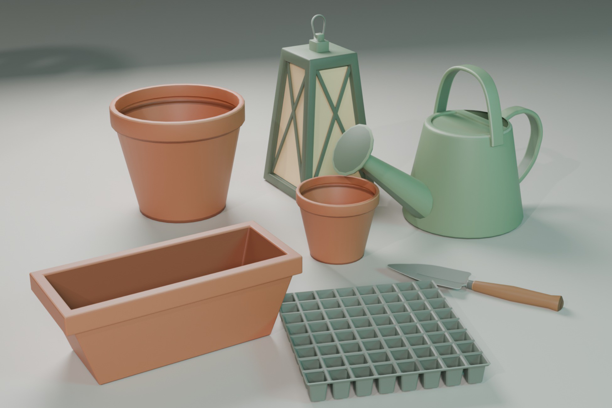 Stylized greenhouse and gardening props in Unity